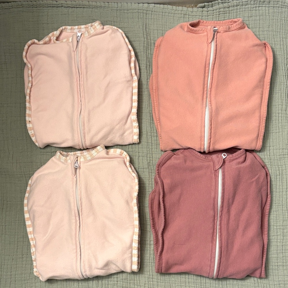 Cozy Kids Pajamas Sleep Sacks - Pink and Peach